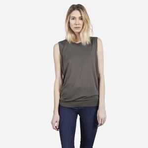 Everlane Merino Sweater Sleeveless Wool Charcoal Gray Size XS